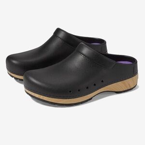 Dansko Women's Kane Black Backless Nursing Clogs Lightweight Durable Size 38/7.5